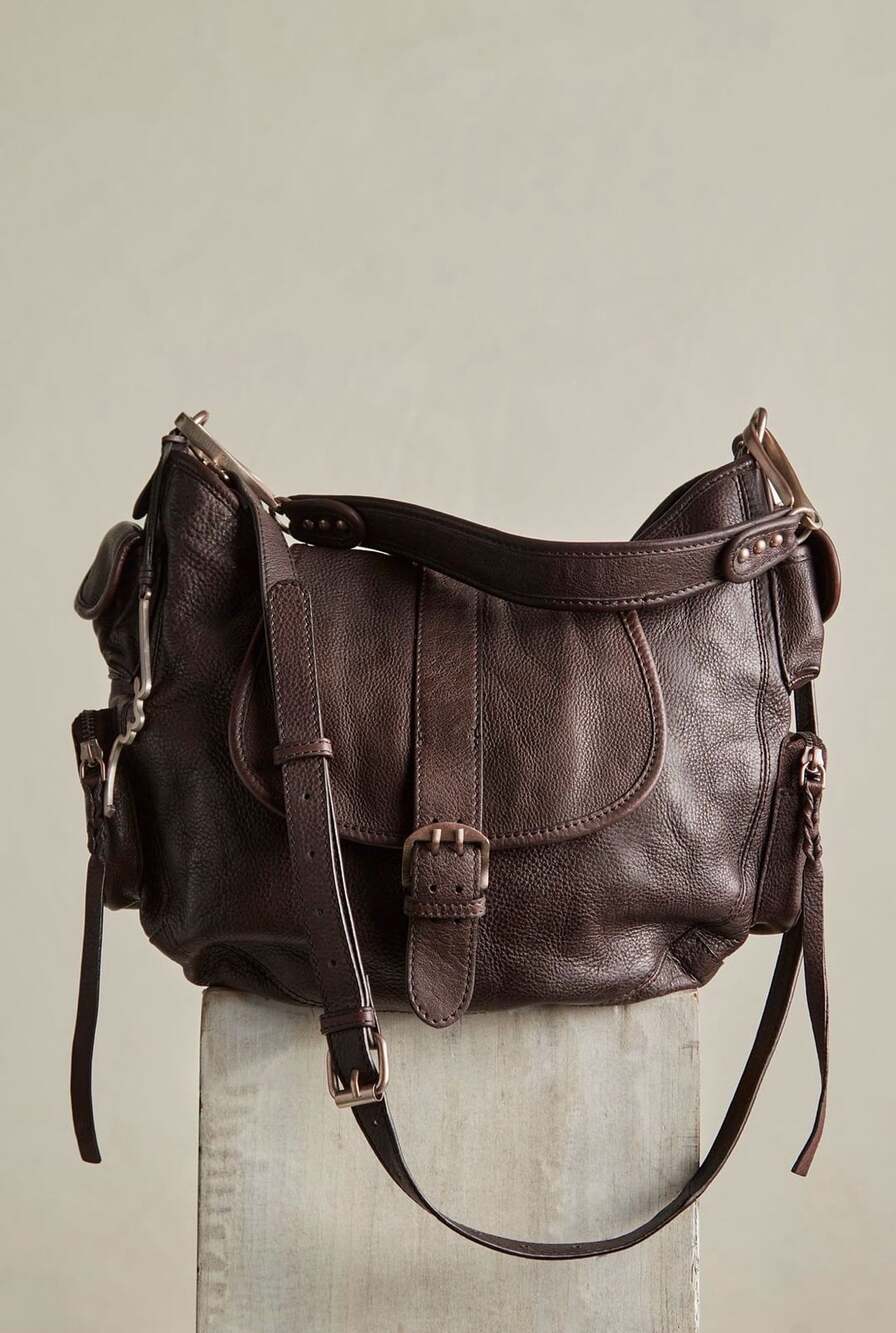 We The Free Baby Asher Tote Espresso Leather  NWT